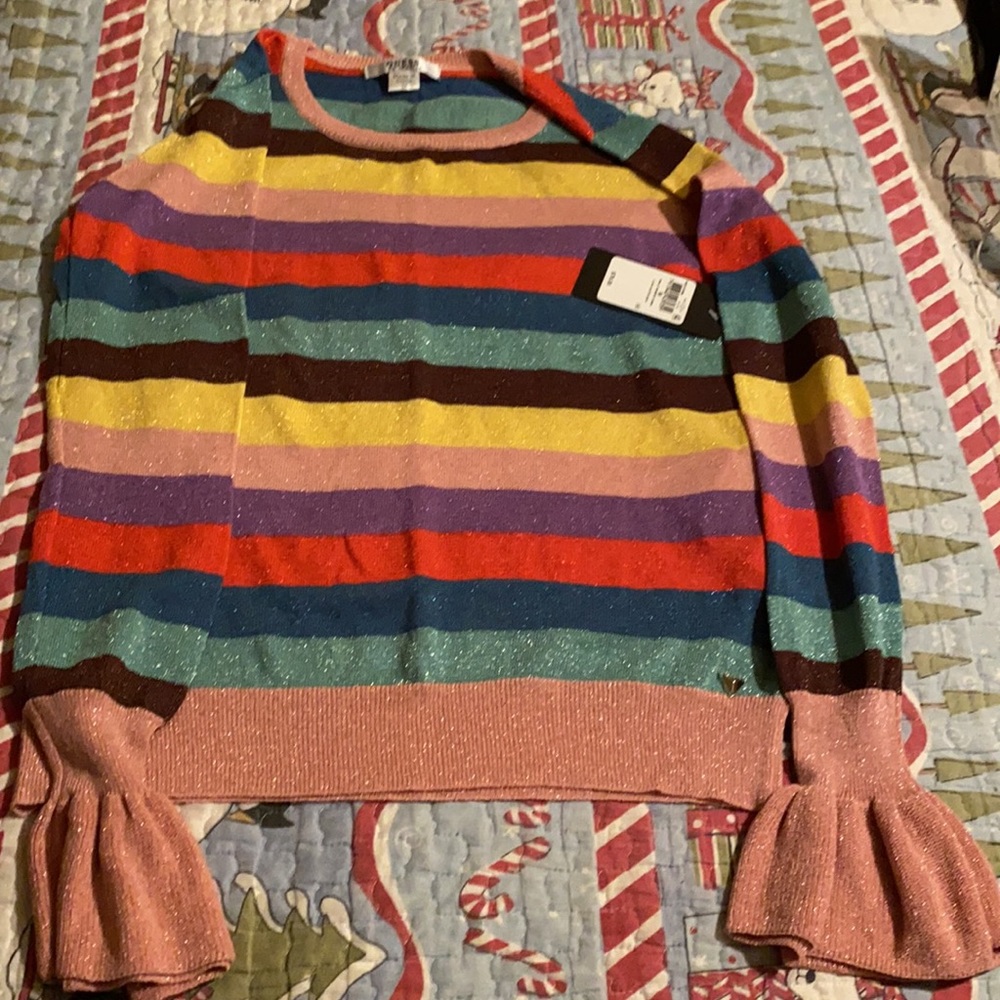 🌈Guess Multi Thin Ruffle Wrist top🌈